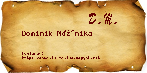 Dominik Mónika névjegykártya